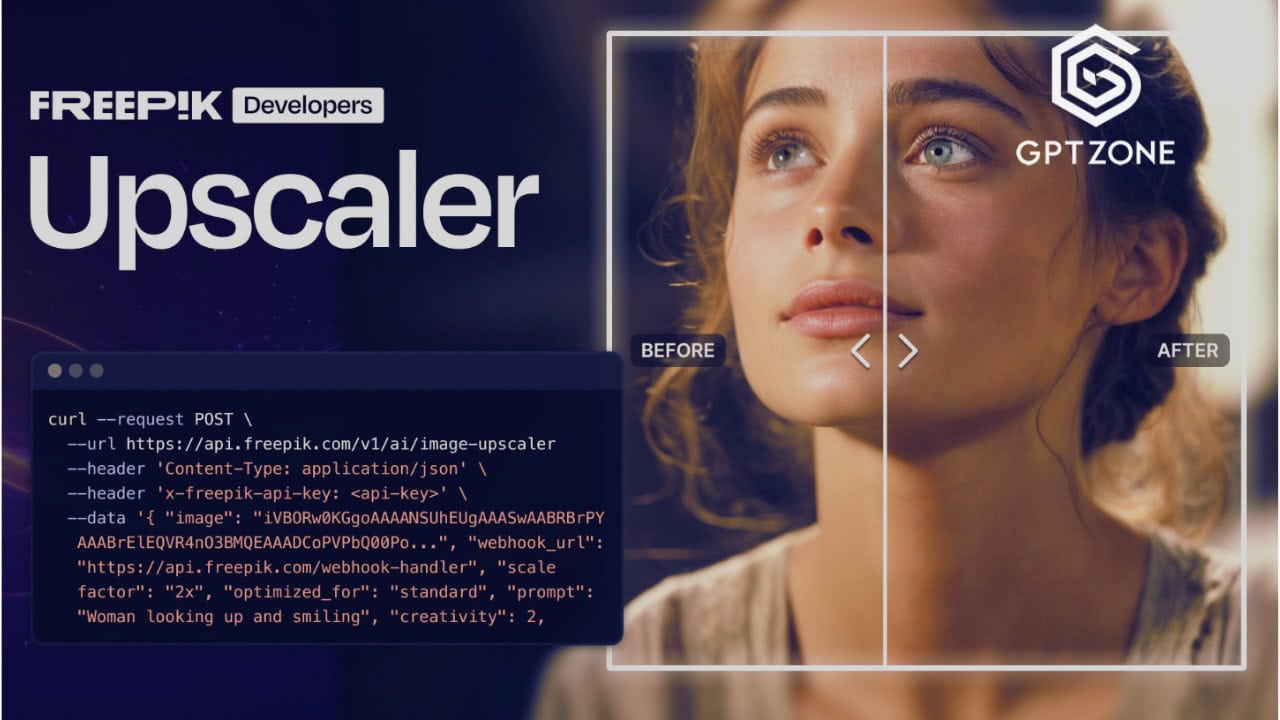 magnific upscaler api freepik