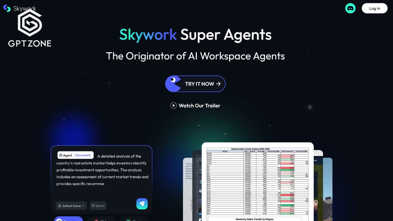 Skywork Super Agents espacio de trabajo con IA