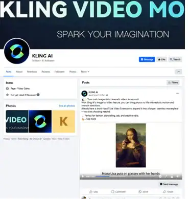 Campaña falsa de Kling AI
