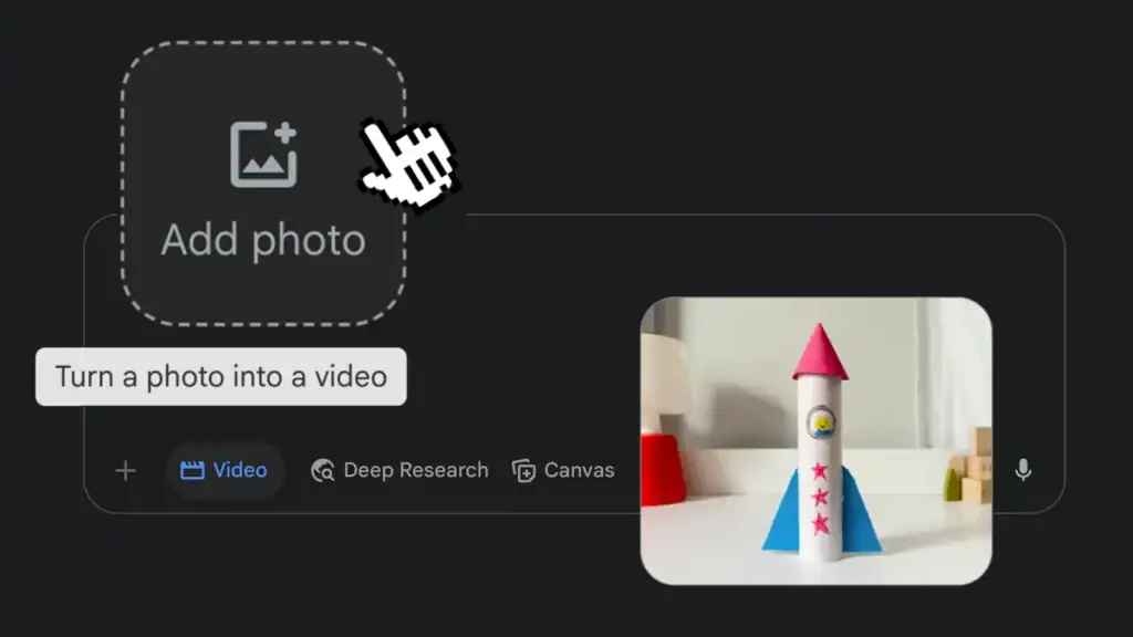 Convertir fotos en video con Gemini