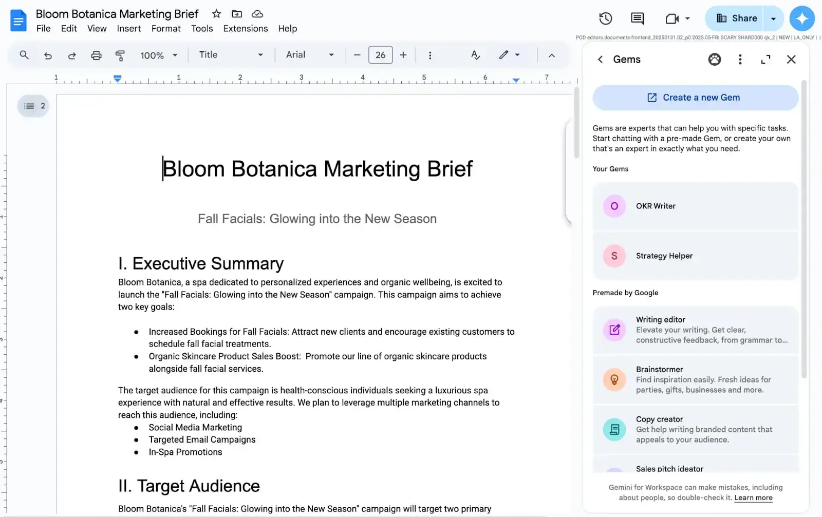 Gems en Google Workspace