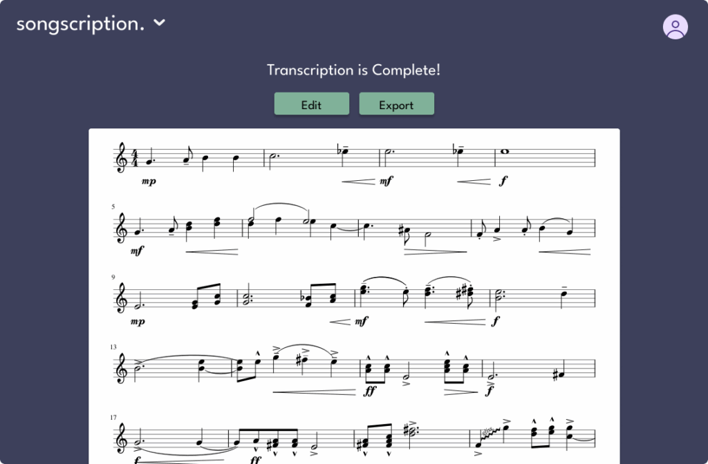 Songscription cómo funciona