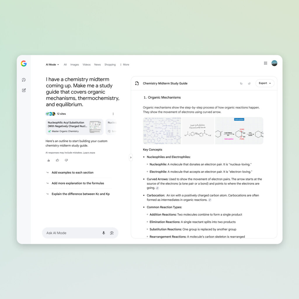 Novedades del AI Mode de Google