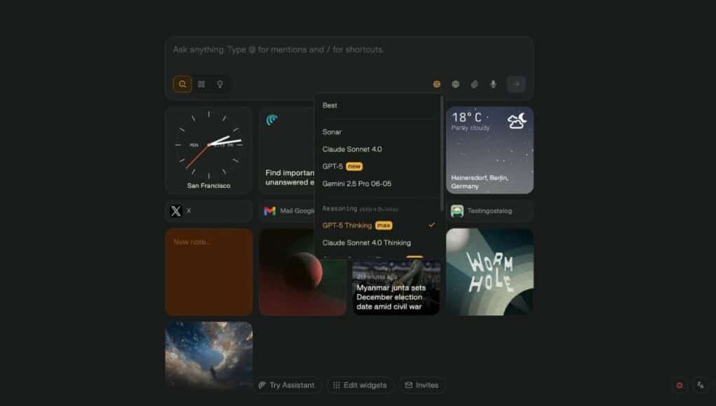 GPT-5 Thinking Llega a Perplexity GPT-5 Thinking Llega a Perplexity