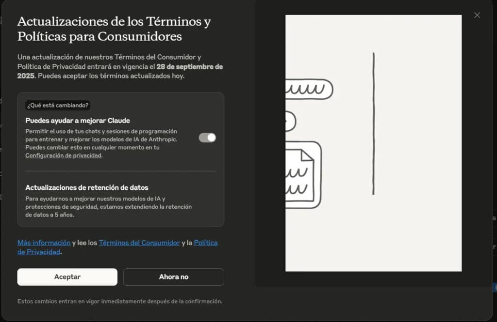 Actualización Términos y condiciones Anthropic