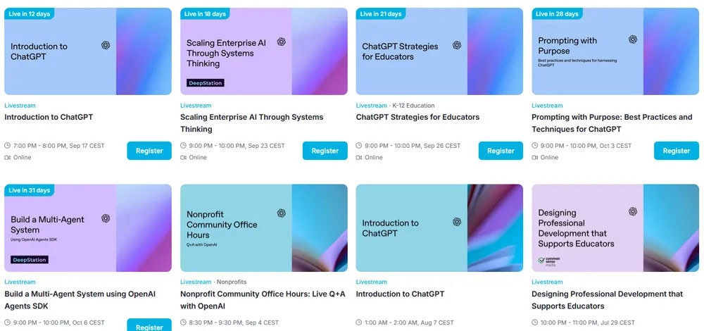 recursos formativos de OpenAI