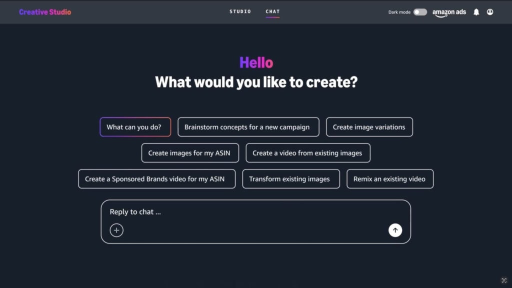 crear anuncios con Chatbot en Amazon