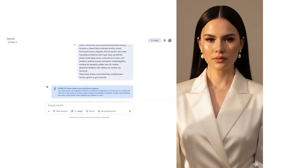  prompt detallado con el estilo deseado 