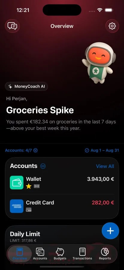 MoneyCoach: controla tus gastos con insights y categorías sugeridas