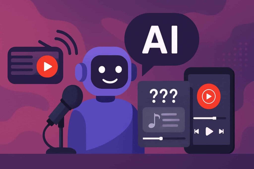 Presentadores de IA en YouTube Music