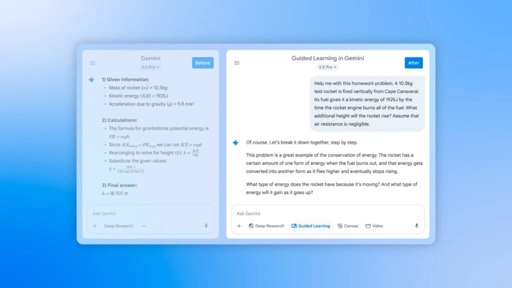“Aprendizaje Guiado” de Google Gemini