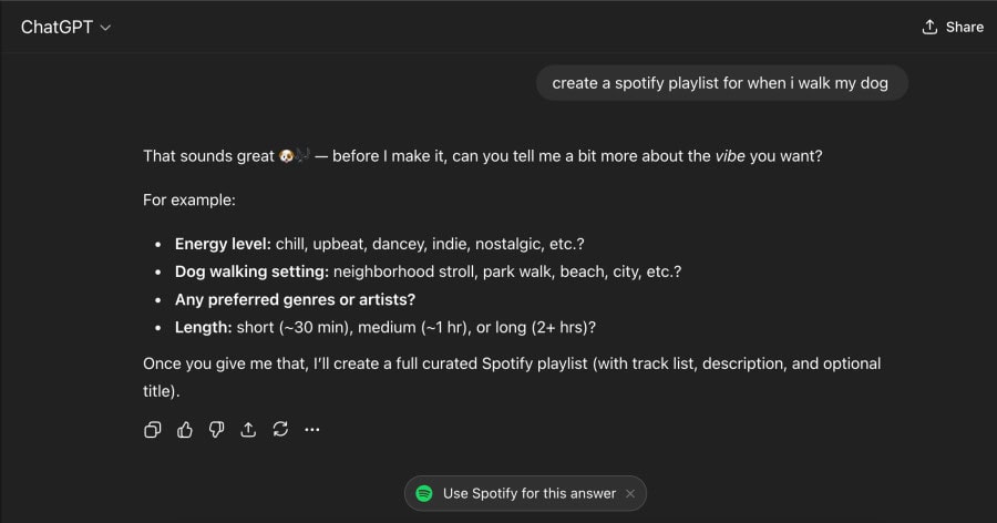 conectar Spotify a ChatGPT 