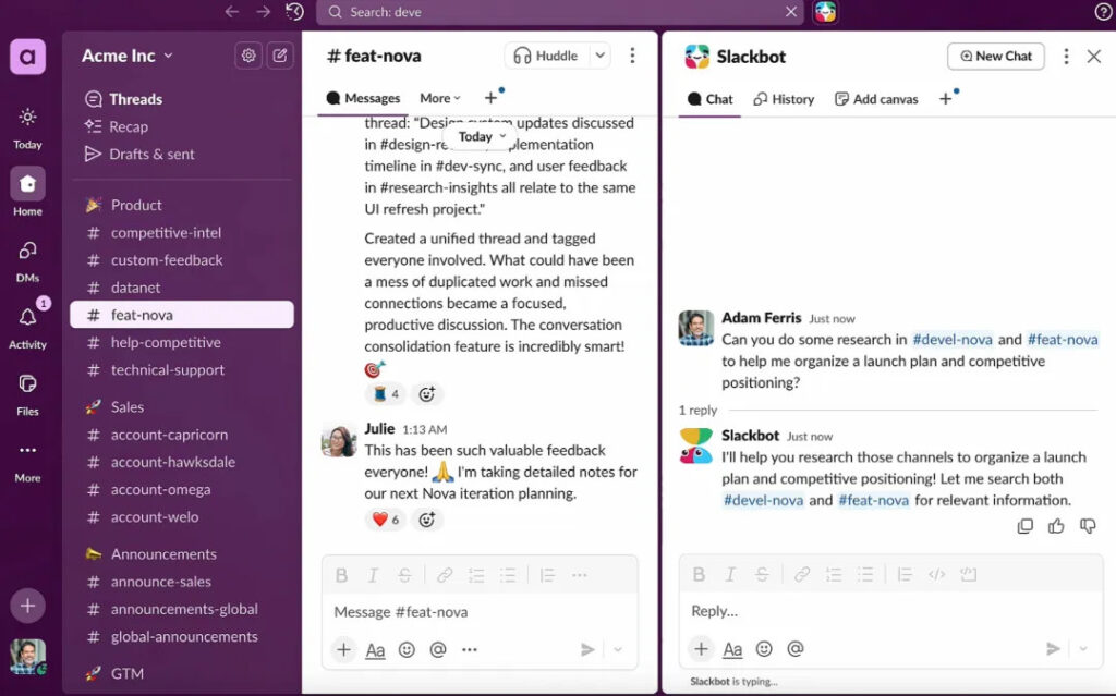 Cómo usar el nuevo Slackbot con IA 
