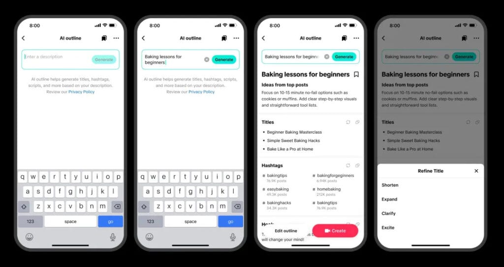 Nuevas funciones de TikTok con IA 