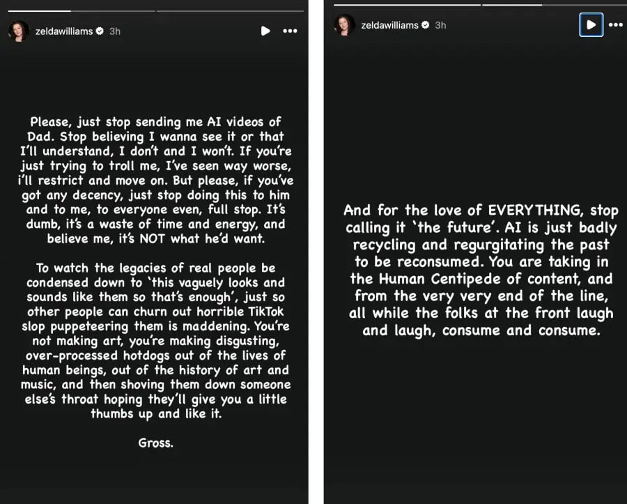 Zelda Williams habla sobre Sora de OpenAI