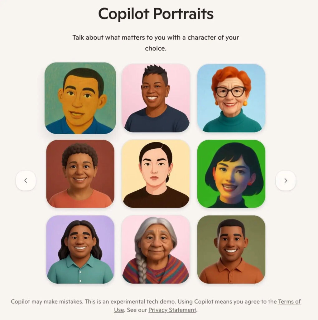 Copilot Portraits mejora las conversaciones de voz