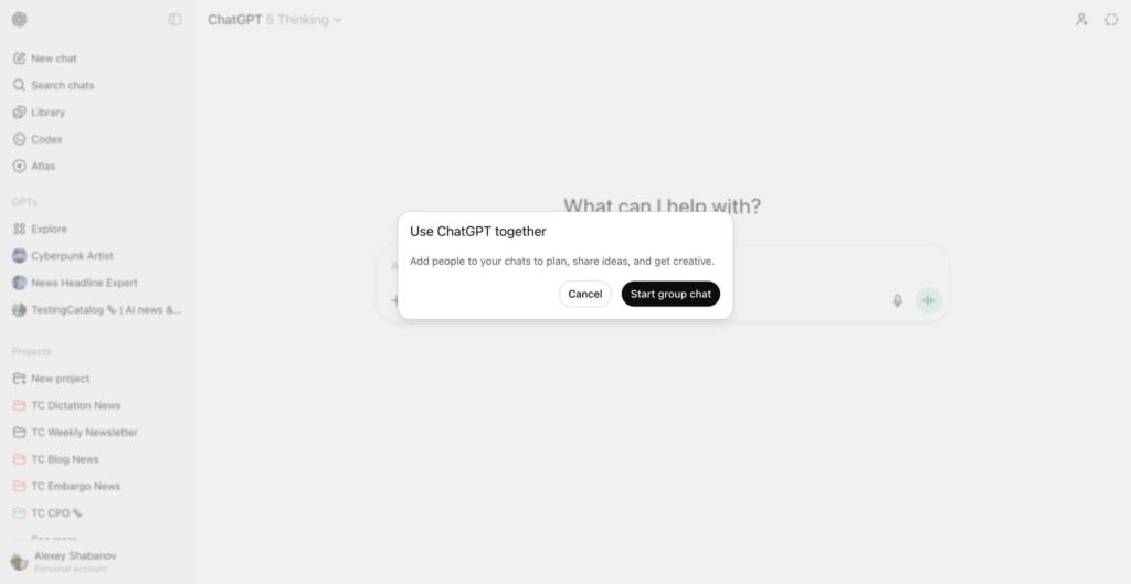 Chats en Grupo de ChatGPT