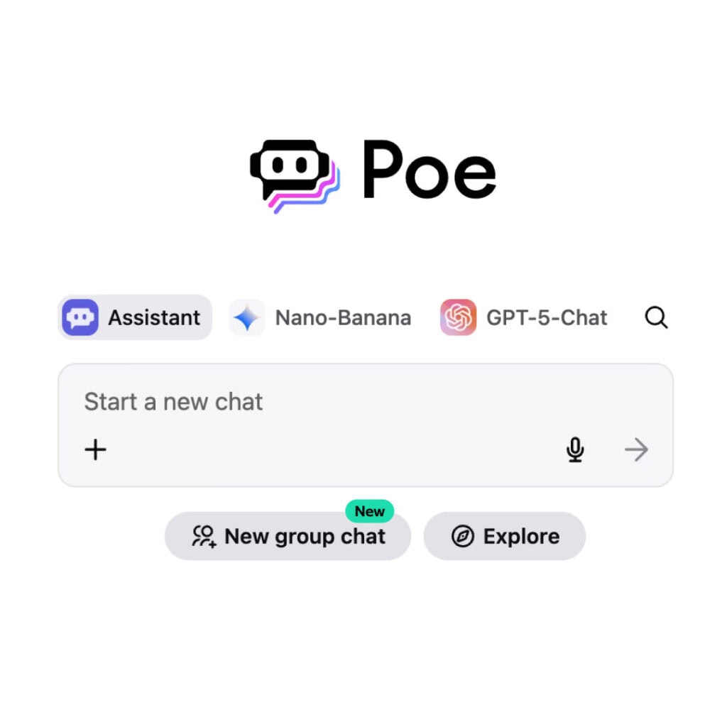 Disponibilidad global y sincronización en tiempo real del chat grupal de Poe