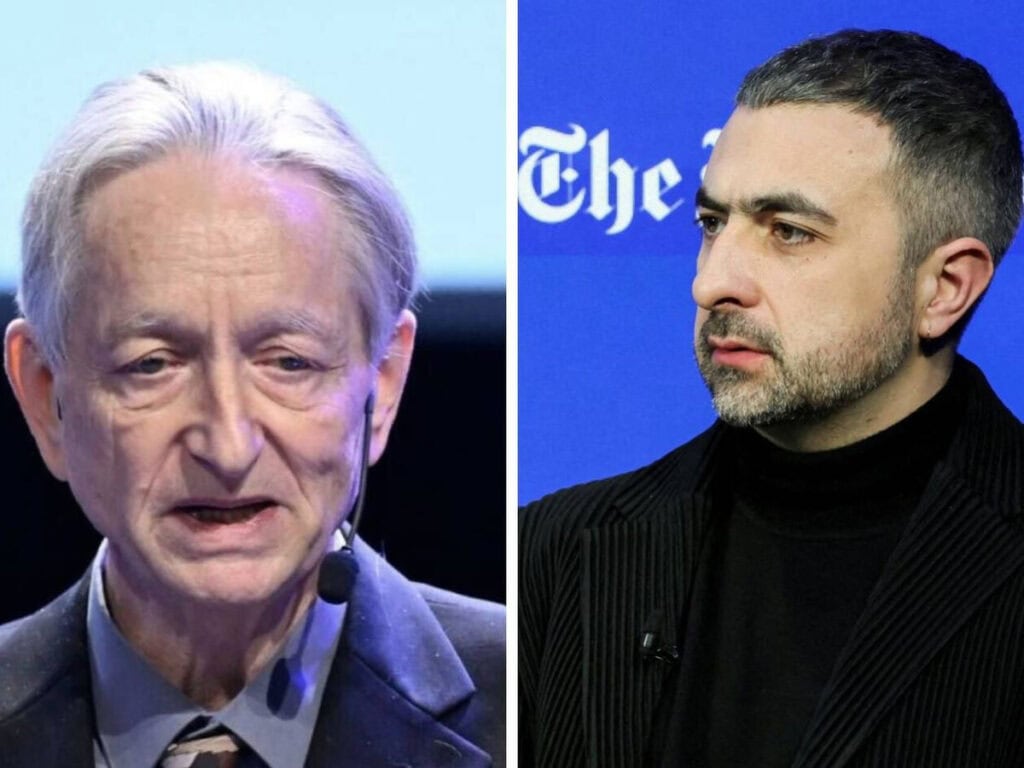 Hinton, conocido como “el padrino de la IA”, y Suleyman, CEO de Microsoft AI