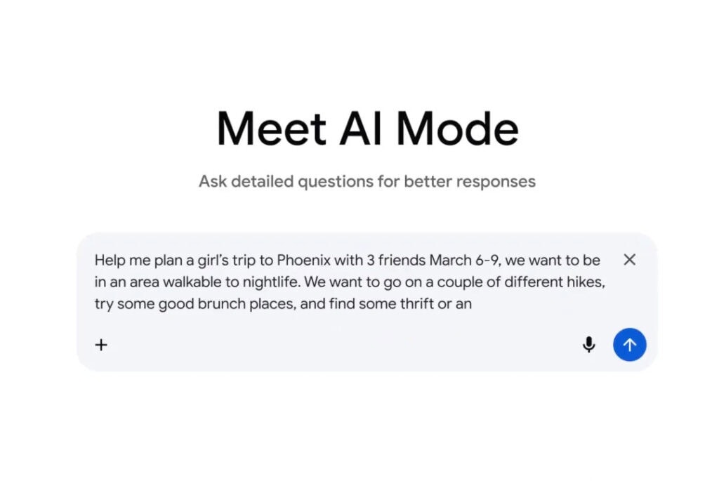 AI Mode de Google y cómo usar Canvas para planificar tu viaje