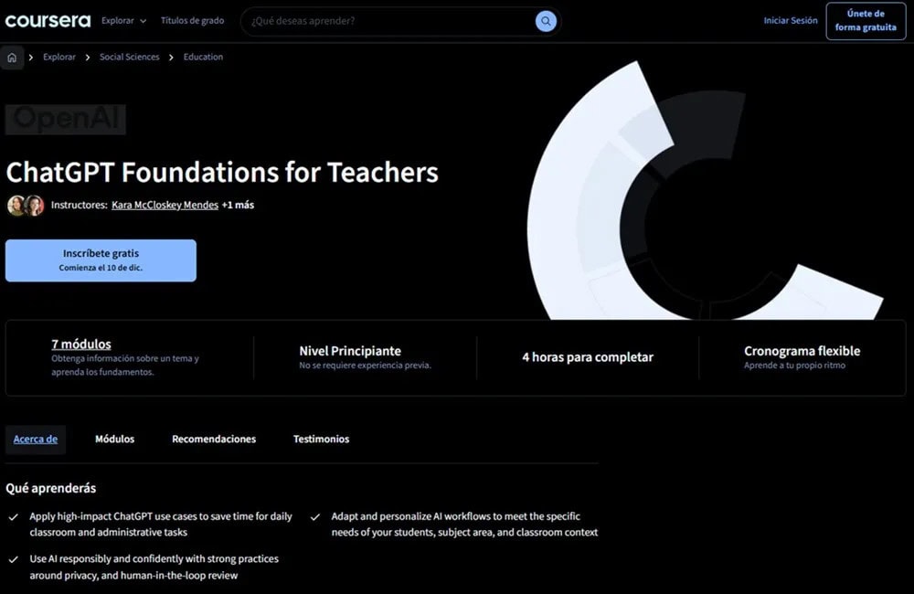 Coursera, ETS y Credly han participado en el diseño de los certificados.