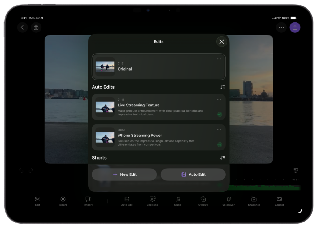 Detail app del año para iPad: edición de vídeo automática con IA