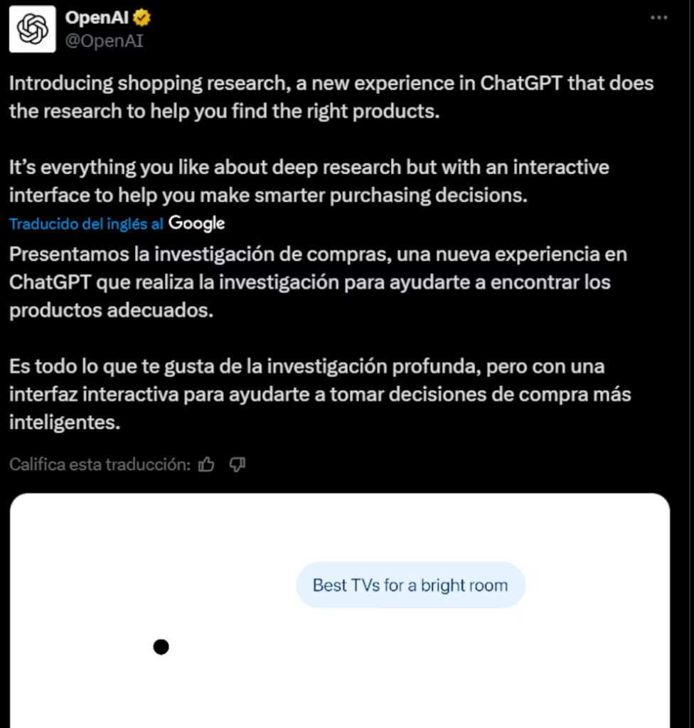 OpenAI Shopping Research