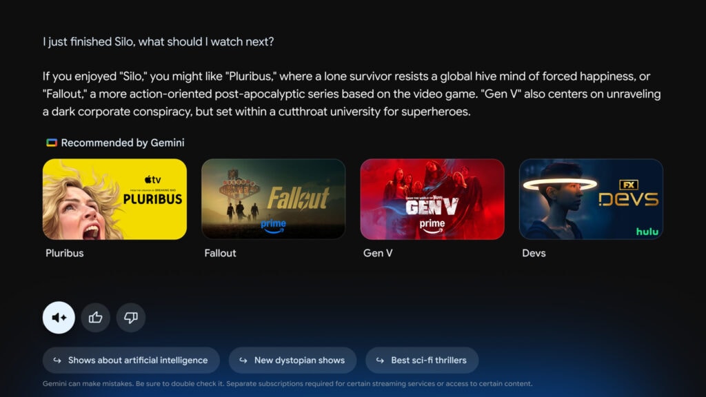 Gemini quiere que encuentres algo que ver hablando, no navegando