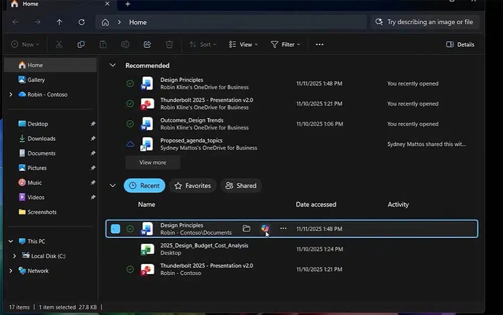 Copilot se mete en el Explorador de archivos y cambia la forma de mirar tus documentos