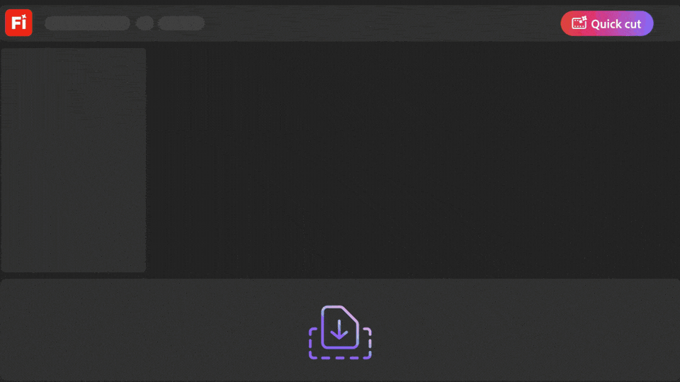 A GIF demonstrating how to use Quick Cuts in Adobe Firefly.
