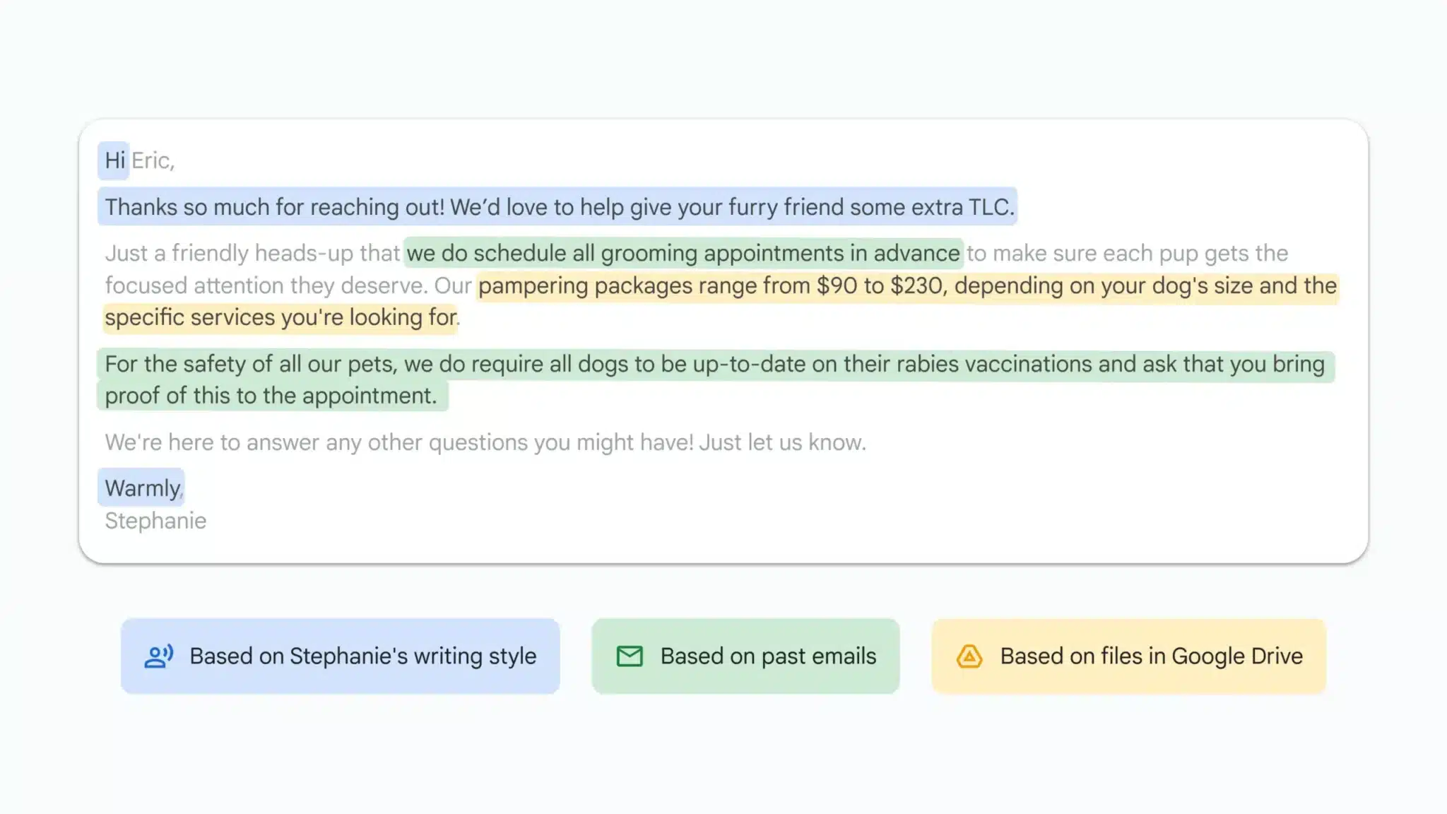 Respuestas personalizadas en Gmail