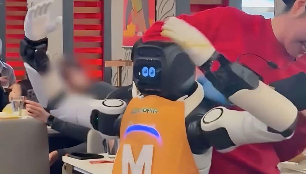 Un Robot Bailarín Pierde el Control en una Cafetería y Tres Empleados Tuvieron que Intervenir para Frenarlo Un Robot Bailarín Pierde el Control en una Cafetería y Tres Empleados Tuvieron que Intervenir para Frenarlo