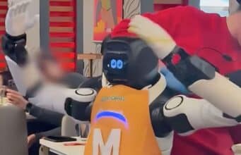 Un Robot Bailarín Pierde el Control en una Cafetería y Tres Empleados Tuvieron que Intervenir para Frenarlo Un Robot Bailarín Pierde el Control en una Cafetería y Tres Empleados Tuvieron que Intervenir para Frenarlo