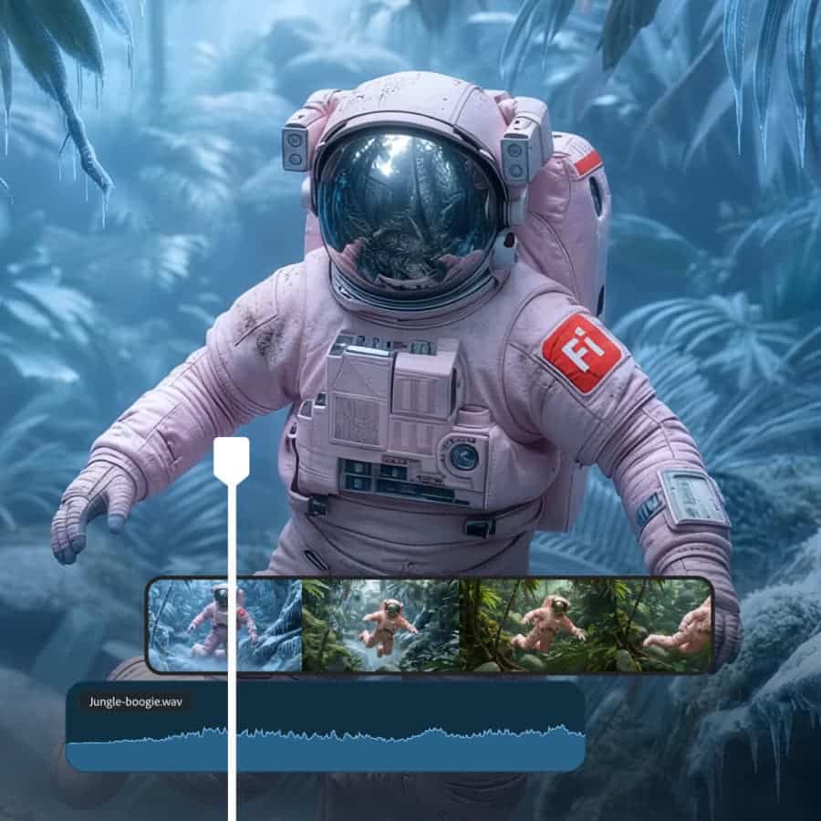 Editor de vídeo con IA de Adobe Firefly para cambiar cielo, colores y zoom por texto