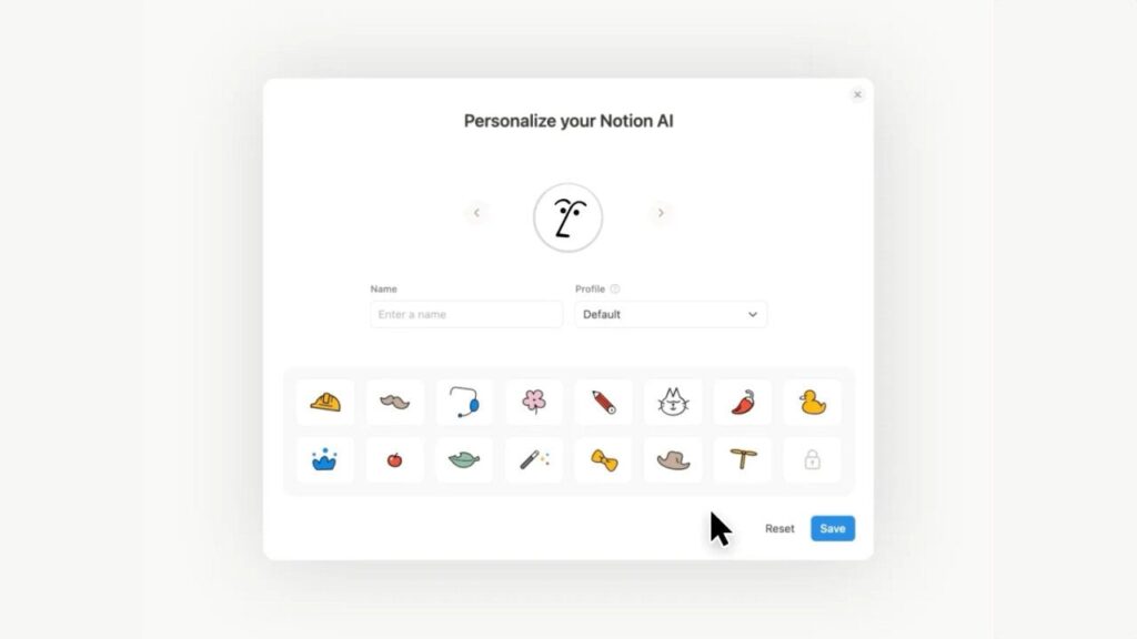 página de perfil del agente de IA de Notion