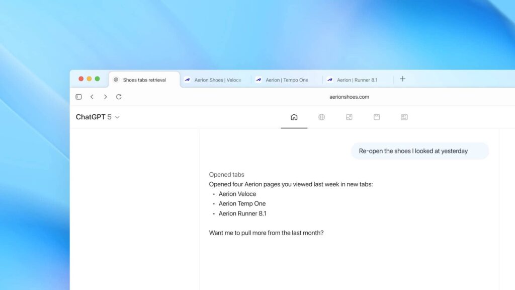 Pantalla dividida y “cursor chat” en ChatGPT Atlas