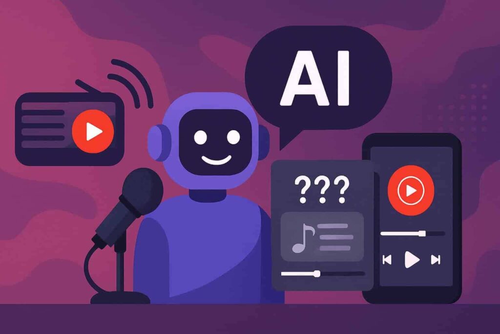 Presentadores de IA en YouTube Music