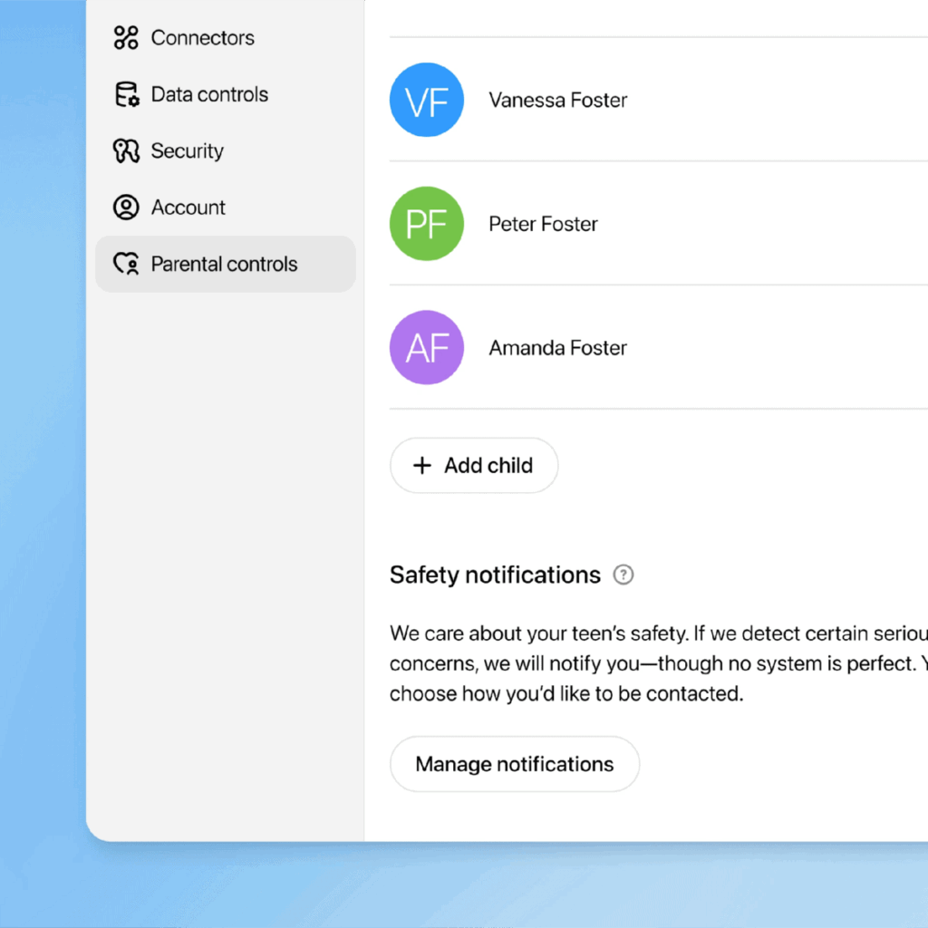 Dudas sobre controles parentales en ChatGPT