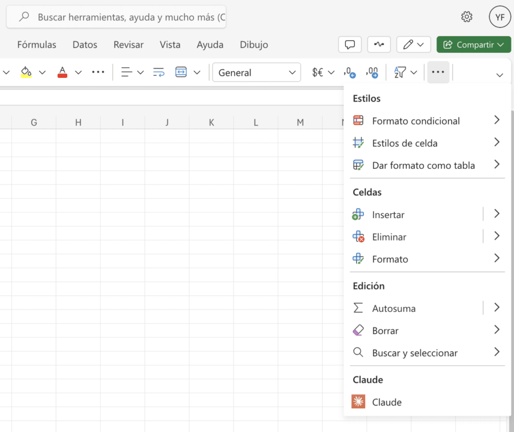 Claude en Excel