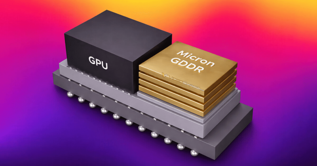 nuevo diseño de memoria GDDR apilada en cuatro capas