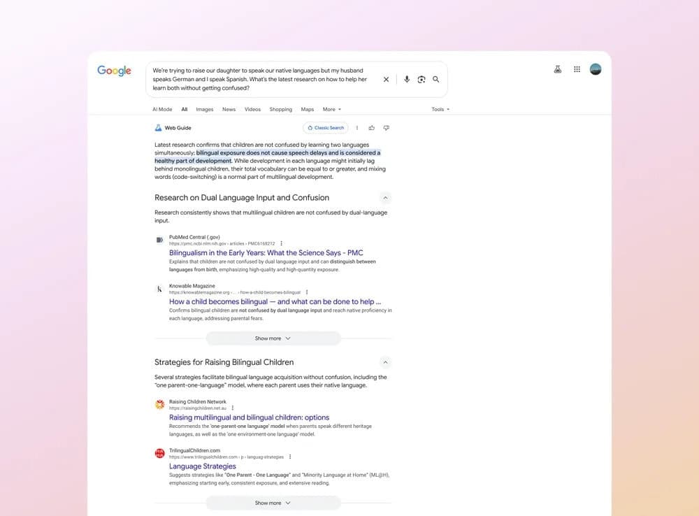 AI Overviews y AI Mode: noticias explicadas por la IA de Google