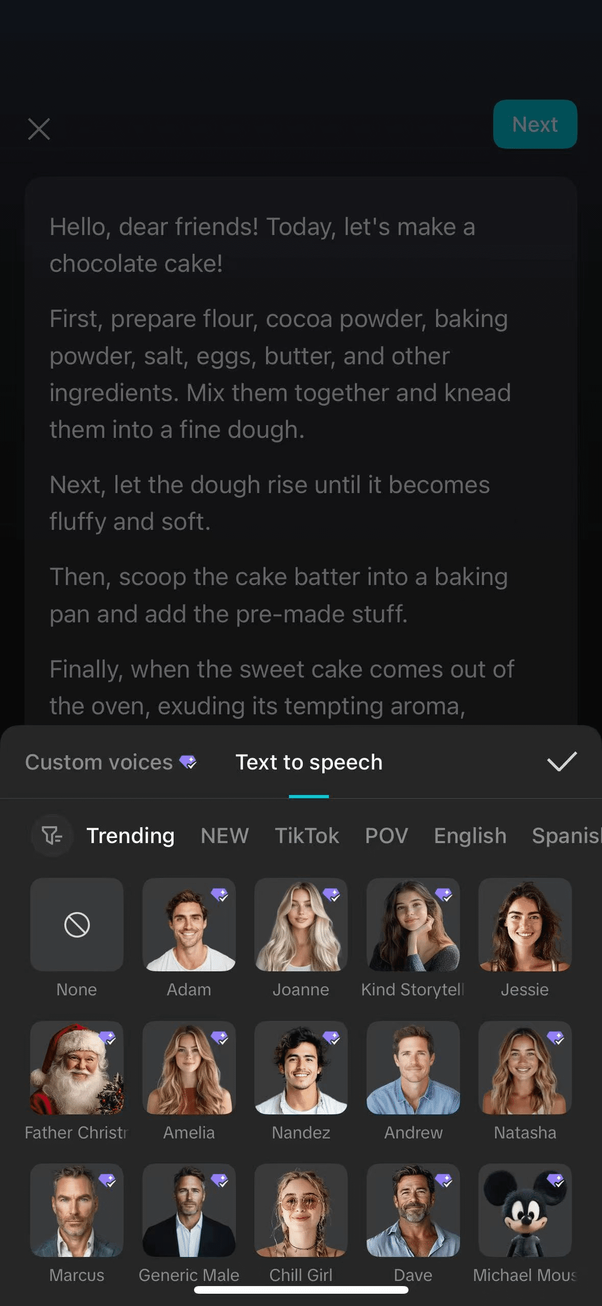 transcripcion de videos capcut