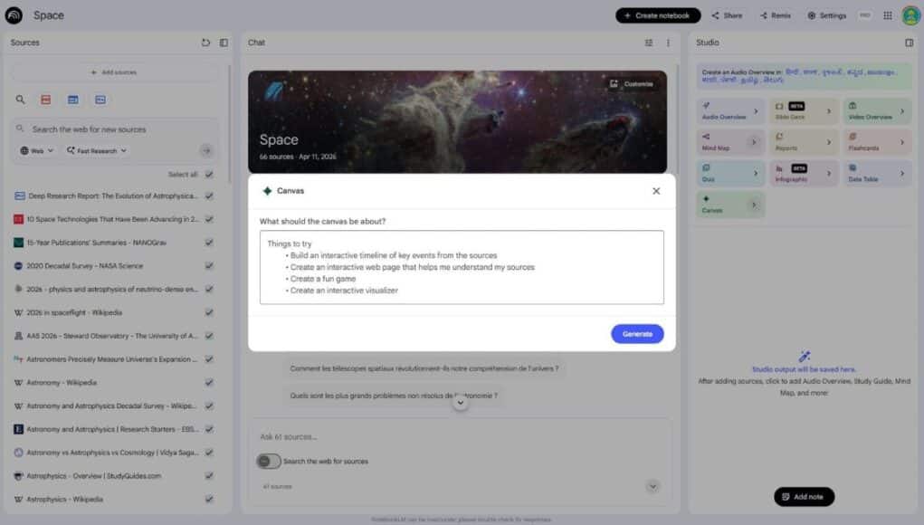 Canvas en NotebookLM Promete Convertir Apuntes en Webs y Líneas de Tiempo Canvas en NotebookLM Promete Convertir Apuntes en Webs y Líneas de Tiempo
