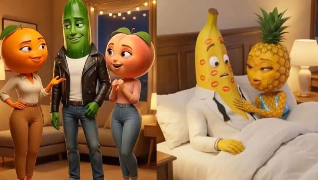 Frutinovelas en TikTok: el fenómeno viral con IA, donde las frutas protagonizan historias bizarras