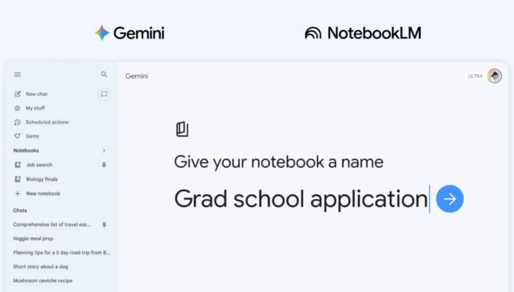 Gemini Presenta Nuevos 'Notebooks' para Organizar Chats y Archivos con NotebookLM Gemini Presenta Nuevos 'Notebooks' para Organizar Chats y Archivos con NotebookLM
