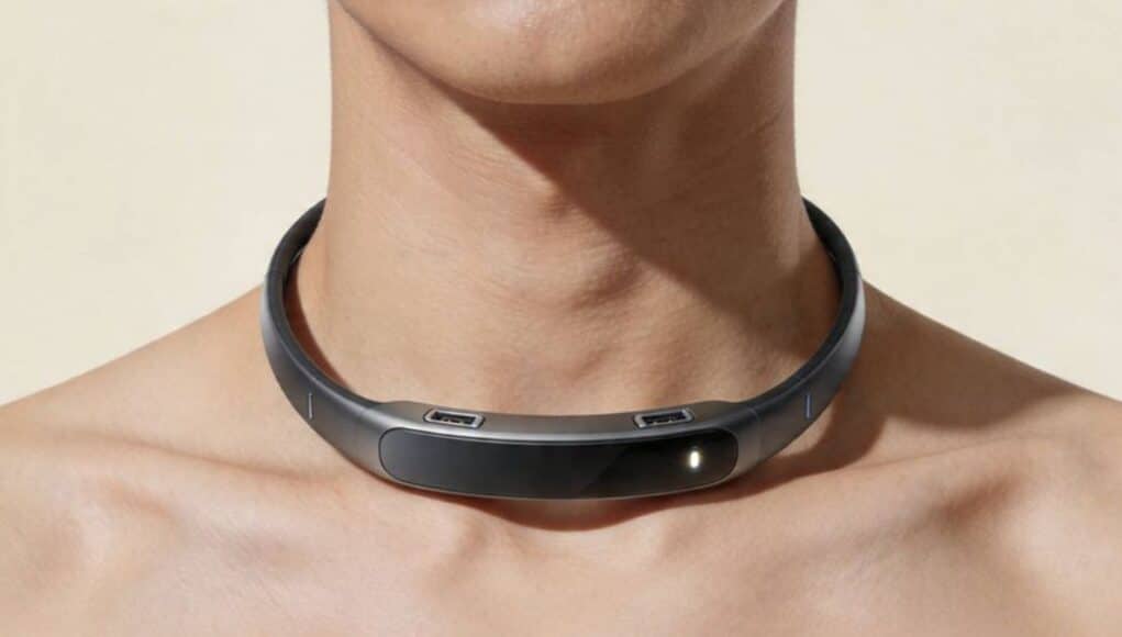 Investigadores de Pohang Presentan un Collar con IA que Traduce Movimientos del Cuello en Voz sin Emitir Sonido Investigadores de Pohang Presentan un Collar con IA que Traduce Movimientos del Cuello en Voz sin Emitir Sonido