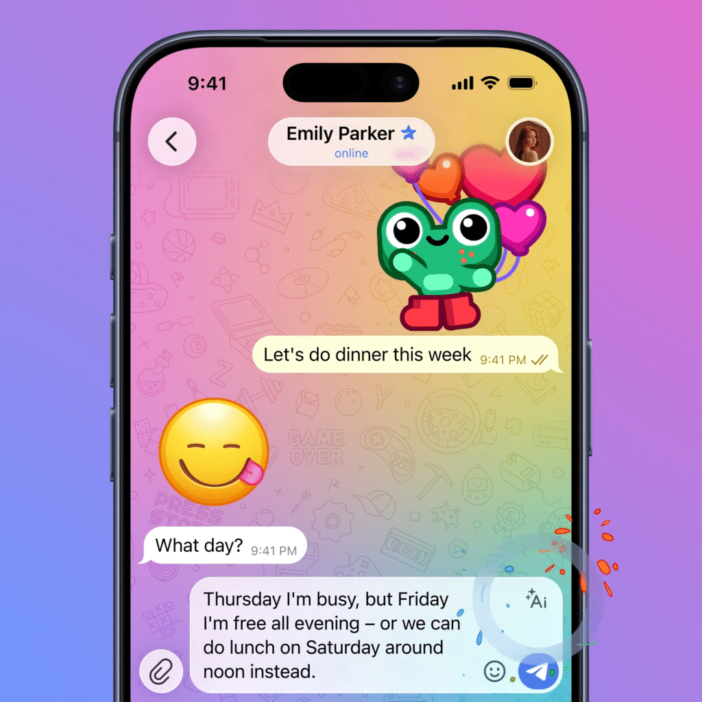 pequeño icono con las letras "AI" en la pantalla