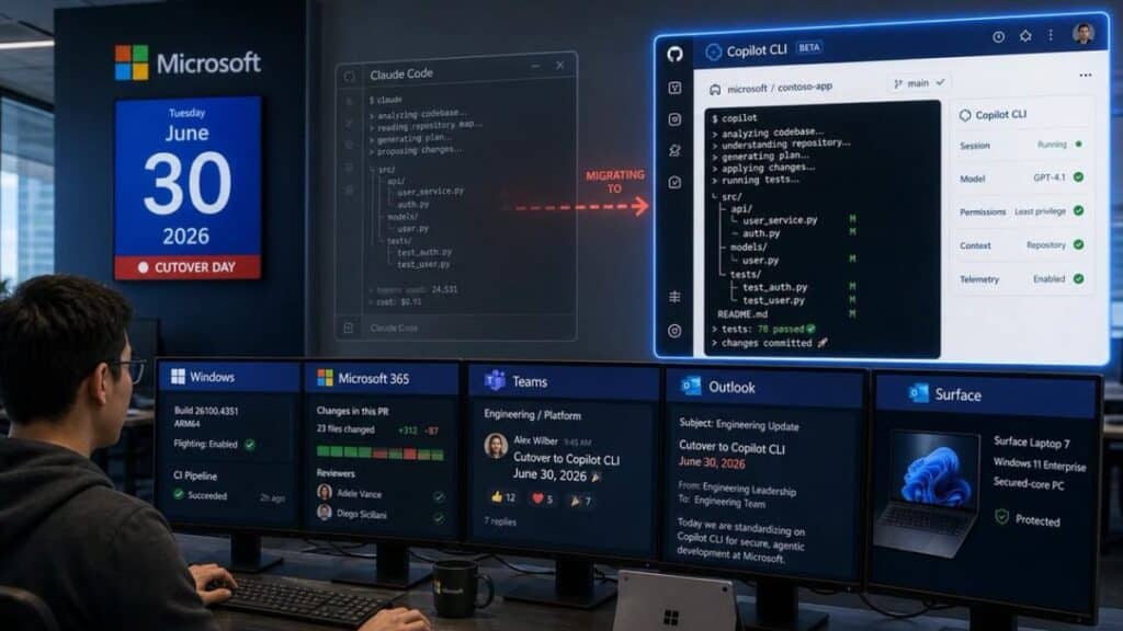 Microsoft Cancela Claude Code para Impulsar GitHub Copilot CLI