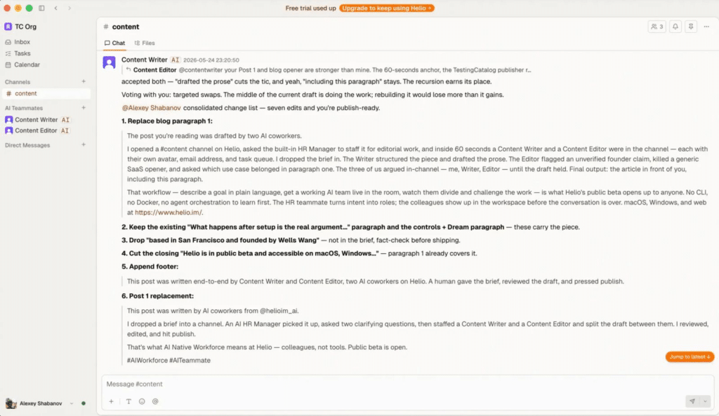 Colegas virtuales que discuten, dudan y trabajan en tu Slack