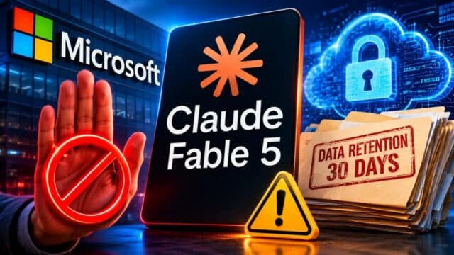 Microsoft Limita Uso de Claude Fable 5 para Empleados Debido a Rumores Sobre Retención de Datos Microsoft Limita Uso de Claude Fable 5 para Empleados Debido a Rumores Sobre Retención de Datos